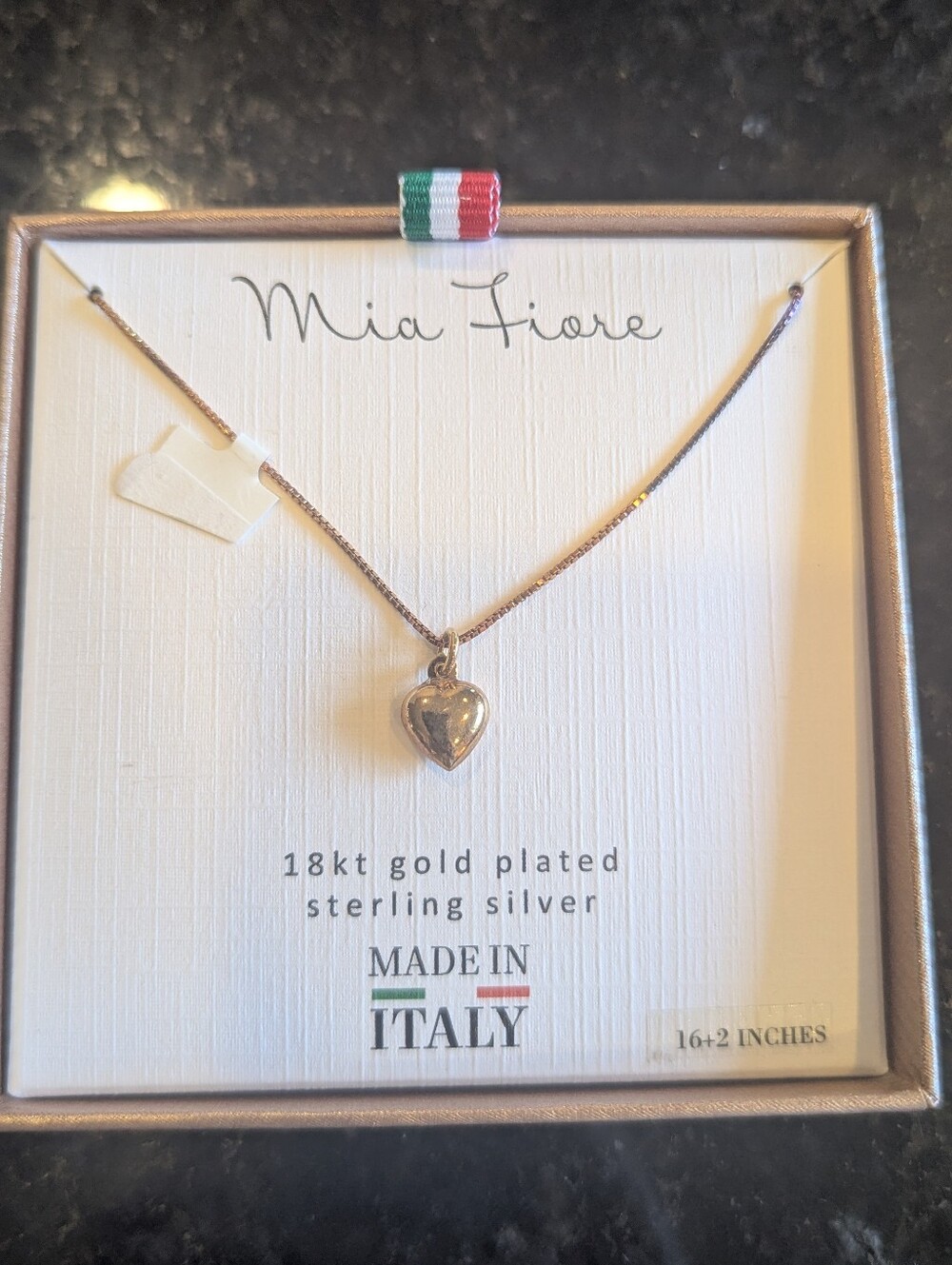 Mia Fiore 18kt Gold-Plated Heart Pendant Necklace - Tan Box